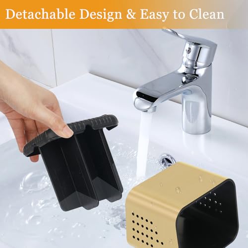 PARKMANI Toothbrush Holders for Bathrooms, Tooth Brush Holder for Bathroom Countertop Organizer, Kids Electric Toothbrush and Toothpaste Holder (Brushed Gold) - color: Brushed Gold