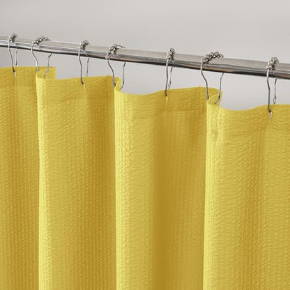 Small Stall Shower Curtain - Embossed Textured Bathroom Curtain, 36 x 72 Shower Curtain for RV Camper, Machine Washable Water Resistance, Lemon Yellow - color: Lemon Yellow, size: 36"W x 72"L (Pack of 1)