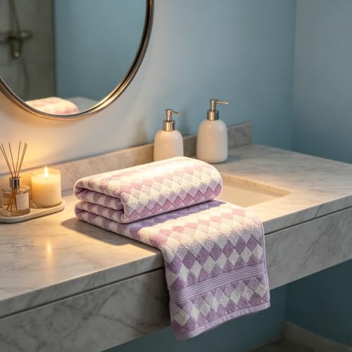 2-Pack Microfiber Bath Towels (27x54 Inches) - Ultra Soft & Quick Dry, 3X Absorbency, Lightweight for Gym, Yoga, Travel & Spa - Perfect for Home, Fitness & Post-Workout