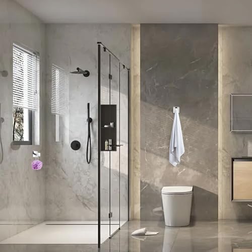 Towel Hooks for Bathrooms Robe Hook Coat Hook 4 Pack Polished Chrome Stainless Steel Heavy Duty 33 Lbs Wall Mounted Square Hooks for Bathroom Kitchen Bedroom - color: Polished Chrome