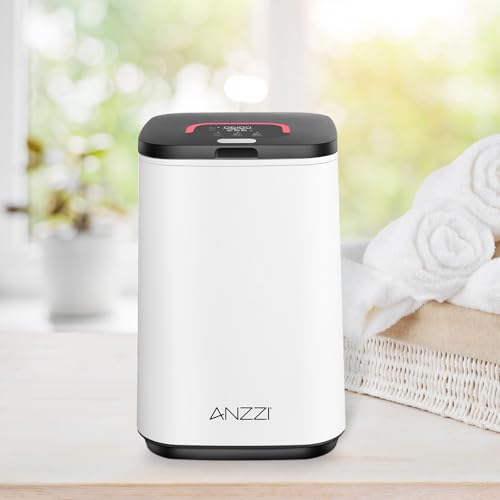 ANZZI 23L Luxury Bucket Towel Warmer – Large Capacity, LED Display, Adjustable Timer, Flip-Top Lid, Child Safe, Auto Shut-Off | TW-AZ028WHB
