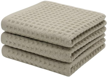Mia's Dream Cotton Bathroom Hand Towels Set,3 Pack,13" x 27", Khaki | Quick Drying Hand Towels for Bathroom & Kitchen, Thin Bath Towels and Washcloths Sets, Soft Face Towels - color: Khaki (Hand Towel：13" X 27")