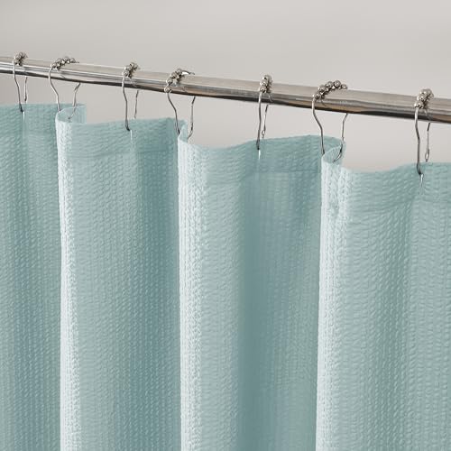 Small Stall Shower Curtain - Embossed Textured Bathroom Curtain, 36 x 72 Shower Curtain for RV Camper, Machine Washable Water Resistance, Light Green - color: Light Green, size: 36"W x 72"L (Pack of 1)