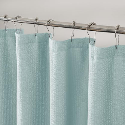 Small Stall Shower Curtain - Embossed Textured Bathroom Curtain, 36 x 72 Shower Curtain for RV Camper, Machine Washable Water Resistance, Light Green - color: Light Green, size: 36"W x 72"L (Pack of 1)