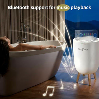 Towel Warmer Bucket for Bathroom 25L - Fits 3 Oversized Towels | Rapid Heating, Bluetooth Speaker, Timer & Mood Light
