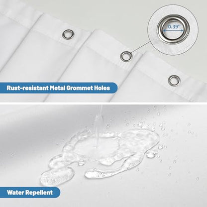 1 Pack Long Water-Repellent Fabric Shower Curtain Liner,72x78 White | 100% polyester, 3 Magnets, Rustproof Grommets & Weighted Hem, quick-dry, machine washable, hotel quality for bathroom - color: White, size: 72"W x 78"L (Pack of 1)