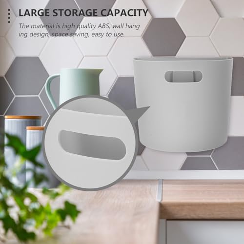 Veemoon Plastic Wall Mounted Trash Can Kitchen Waste Bin with Hanging Design, No Need to Bend, Simple Style, Smooth Polished Surface for Home, Bathroom, or Office Use