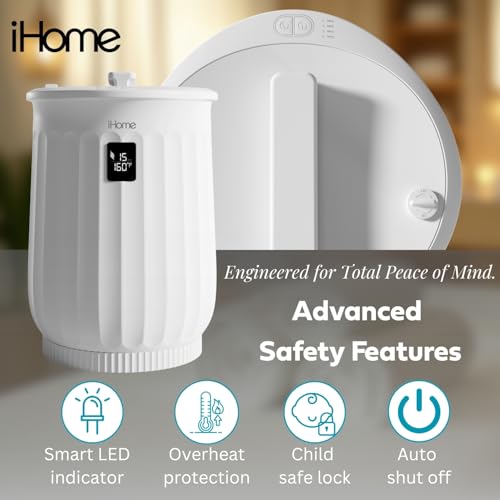 iHome Luxury 20L Towel Warmer, Large Hot Towel Warmers for Bathroom, with Inner Fragrance Pad Holder, Great for Blankets and Spa and More