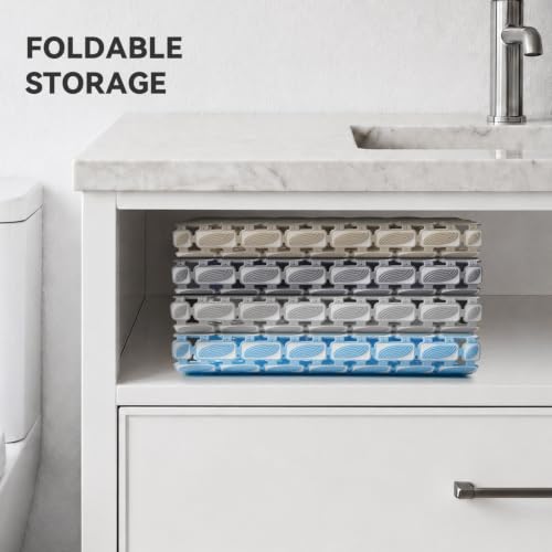 Shower Mat Non Slip Bathtub Mat, Bath Mat for Tub with Strong Suction Cups, Quick Dry Drain Holes, Machine Washable Shower Floor Mat for Elderly & Kids, 27"x16", Khaki - color: Khaki