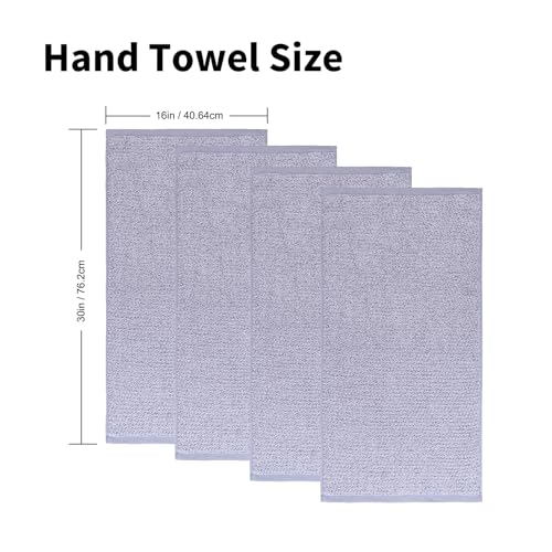 Everplush 4-Piece Premium Hand Towel Sets: Super-Soft, Highly Absorbent & Quick Drying Bathroom Towels – Versatile for Hotel, Bathroom, Shower, Spa, 16x30 Inches (Dusk, 16" x 30") - color: Dusk