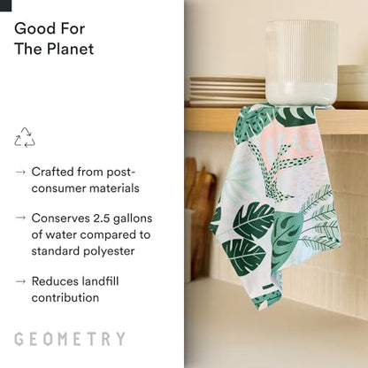 GEOMETRY Kitchen Tea Towels - Quick Dry Microfiber Dish Towels for Kitchen Diedre, 18" x 30" 1 Pack - color: Henley, style: Kitchen Towel - Single