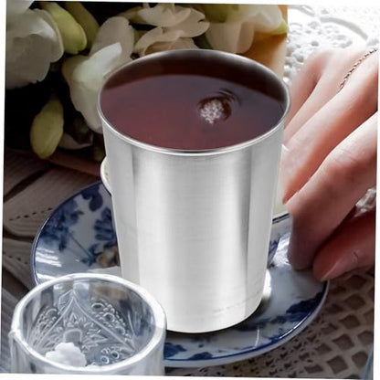 Toothbrush Tumbler Cup Stainless Steel Reusable Mouthwash Cup Water Tumbler Beverage Home Bathroom