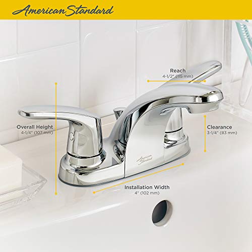 American Standard 7075200.295 Colony Pro Two-Handle Centerset Bathroom Faucet, 1.2 GPM, Satin Nickel - color: Brushed Nickel