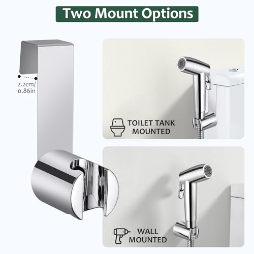 Bidet Sprayer for Toilet Handheld Bidet Sprayer Set Toilet Faucet Sprayer | Shower Shattaf Toilet Attachment Two Spray Mode with Hose Easy to Install for Feminine, Baby Cloth, Diaper, Pet or Car