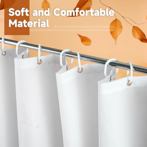 Moutina Maple Leaves Pumpkin Shower Curtain, Autumn Thanksgiving Home Decor Fall Bathtub Bathroom Curtain Set - 72x72 Inch Waterproof Polyester Fabric with Hooks - color: Fall-1