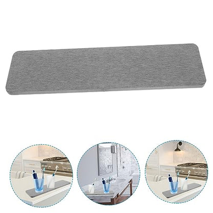 OUNONA Water Absorbing Diatomite Mat for Bathroom Countertops Quick Drying Soap Holder and Mouthwash Cup Pad Deep Practical and Stylish Absorbent