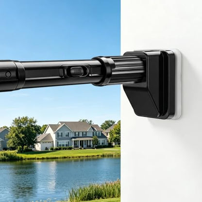 Umimile Extra Long Tension Curtain Rod 148-173 Inch, Heavy Duty No Drill | 40 LB , Super Grip Caps, Adjustable Outdoor Curtain Rod for Patio, Window, Bathroom, Never Rust 1.26'' Diameter, Black - size: 148-173”