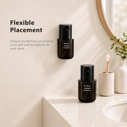Automatic Foaming Soap Dispenser Touchless,13.5oz Compact Wall Mount Black