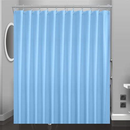 Baby Blue Plastic Shower Curtain Or Liner, 72x72 Inch Lightweight Cream Blue Plastic Bathroom Shower Showroom Inner Curtain with Rustproof Metal Grommet Holes and Weighted Magnets - color: D04-sky Blue, size: 72"W x 72"L (Pack of 1)