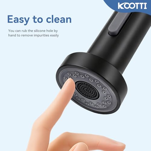 Kitchen Faucet Head Replacement with 2 Modes, Pull Down Spray Head for Kitchen Faucet, Kitchen Sink Sprayer Replacement Compatible with Moen, American Standard, Kohler Faucets - color: Matte Black-2