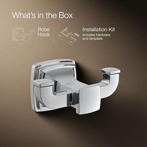 Kohler 27411-CP Riff® Double Robe Hook, Polished Chrome - color: Polished Chrome, style: Robe Hook