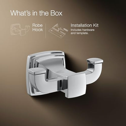 Kohler 27411-CP Riff® Double Robe Hook, Polished Chrome - color: Polished Chrome, style: Robe Hook