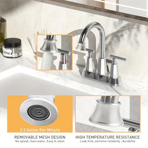 Faucet Aerator Compatible with Moen 101964 116618, Fit for Shower Bathroom Kitchen Faucet Parts, High Flow Sink Aerator Replacement, 2.2 Gallon Per Minute, Finish Chrome - color: Chrome