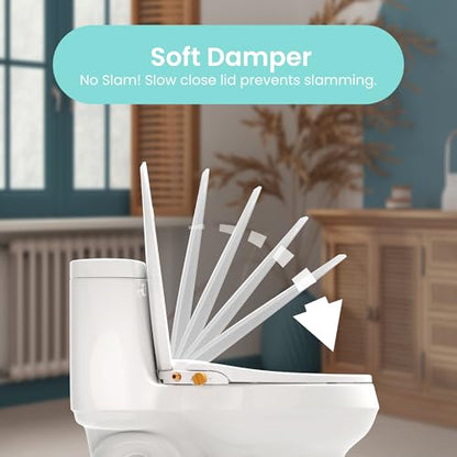 VOVO Nature 7 Non-electric Bidet Toilet Seat, Fits Elongated Toilets, Ambient Water Temperature, Easy Installation - White - size: Nature 7 (Elongated)
