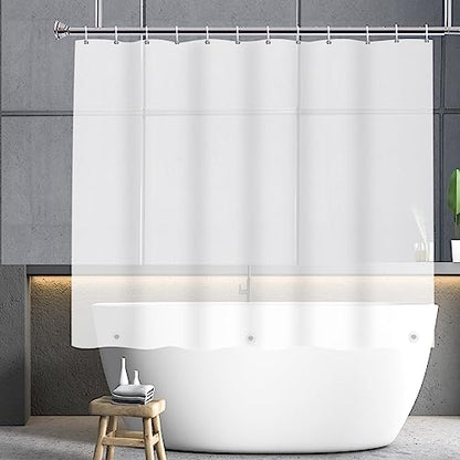 YISURE Short Frosted Shower Curtain 60 inches, PEVA Waterproof Shower Curtain Liner for Walkin Tub or Step in Tub Bathroom Curtain with 3 Bottom Magnets 70x60'' | PEVA Vinyl Waterproof for Walkin Tub or Step in Tub Bathroom Curtain with 3 Bottom Magnets -