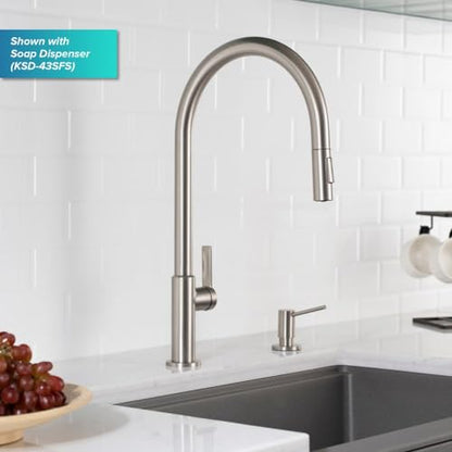 KRAUS Oletto High-Arc Tall Single Handle Pull-Down Kitchen Faucet in Spot Free Stainless Steel, Height 20 3/8 inch, KPF-2821SFS - color: Spot Free Stainless Steel, style: High Arc Faucet