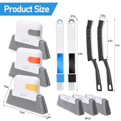 Palksky Window Track Cleaner Set, Window Groove Cleaning Brush Tools, 7PCS