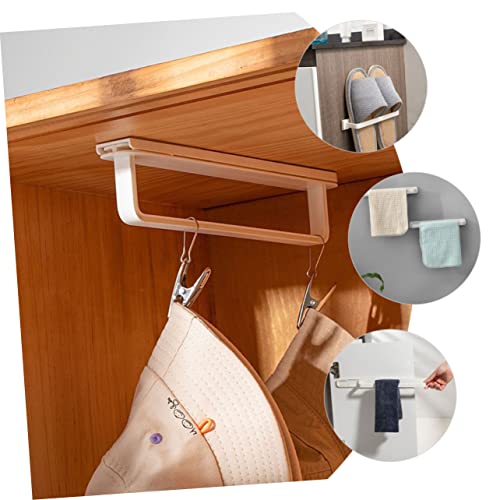 VALICLUD 2pcs Wall-Mounted Sliding Storage Rack Over Door Towel Rack Modern Bathroom Towel Holder Material Space-Saving White