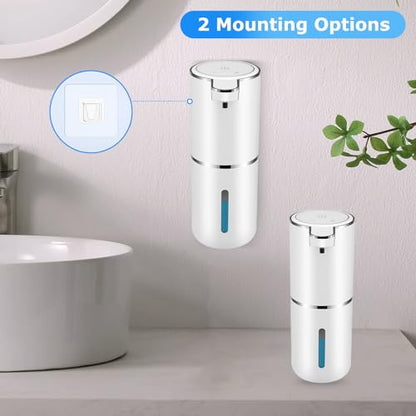 4 Pack Automatic Soap Dispenser,Liquid Soap Dispenser Touchless,12.8oz/380ml USB Rechargeabled Wall Mounted Smart SoapDispenser for Bathroom Kitchen Dish Soap - color: White, size: Liquid x4