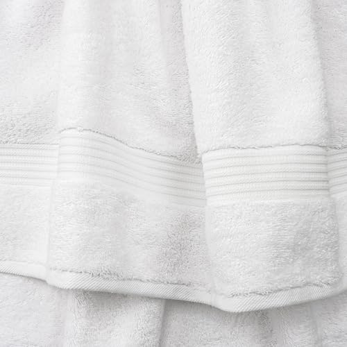 Cotton Paradise 100% Cotton Turkish Towel Set, Soft Absorbent Quick Dry, 4 Piece Hand Towel Set, Snow White - color: Snow White, size: 16"x28"