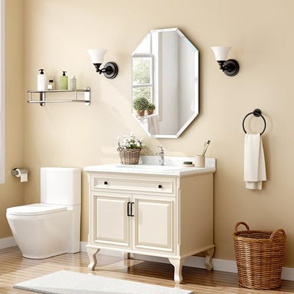 Exquisite Bathroom Mirror,Frameless Vanity Mirror-20”X28” Rirregular Mirror Beveled Edge Silver Wall Mirror for Bathroom, Vanity, Bedroom,Living Room and Enterway