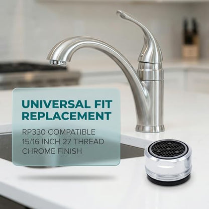 2-Pack RP330 Faucet Aerator with Removal Wrench, 2.2 GPM, Chrome | Replacement for RP330 Delta faucet aerator