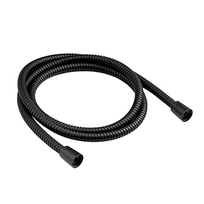 60-inch Extra Long Shower Hose Replacement, 304 Stainless Steel Long Hand Held Shower Hose With Brass Fitting (60inch, Black) - color: Black, size: 60inches