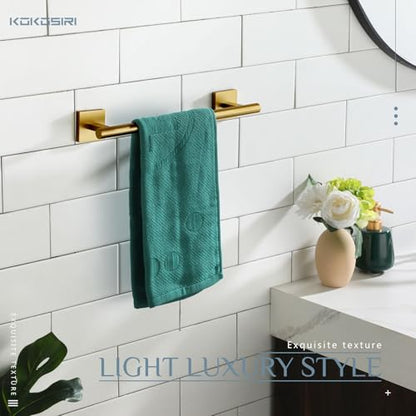 KOKOSIRI Hand Towel Bar Bathroom Towel Holder for Bath Kitchen Cabinet Towel Ring 12 Inch Brushed Gold Stainless Steel B4005BG-L12 - color: Brushed Gold, size: 12-Inch