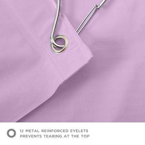 Bath Bliss 2 Pack PVC Heavy Weight Shower Curtain Liner | 4G | 70" x 72" | Rust Resistant Copper Grommets | Magnetic Hem | White - color: Purple