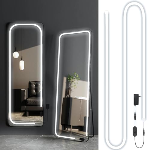 Led Vanity Mirror Lights, 13.2FT 6000k Full Body Mirror Light Strip, Stick on Vanity Lights with AC Adapter Touch Control, Makeup Lighting for Full Body Mirror/Makeup Table/Bathroom - size: 13.2FT Vaniyt Light strip