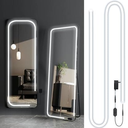 Led Vanity Mirror Lights, 13.2FT 6000k Full Body Mirror Light Strip, Stick on Vanity Lights with AC Adapter Touch Control, Makeup Lighting for Full Body Mirror/Makeup Table/Bathroom - size: 13.2FT Vaniyt Light strip