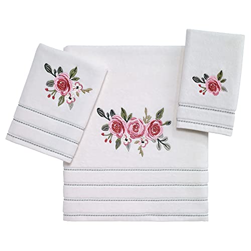 Avanti Linens - Fingertip Towel, 100% Soft & Absorbent Cotton Towel, Floral Home Decor (Spring Garden)