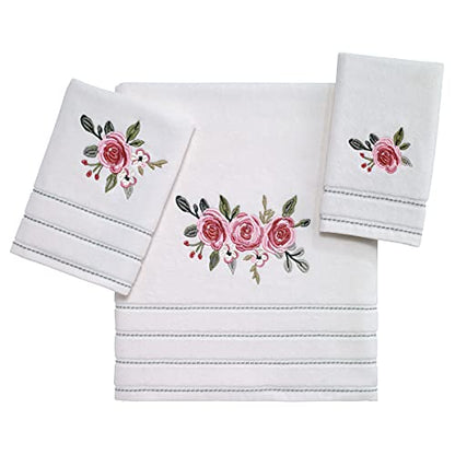Avanti Linens - Fingertip Towel, 100% Soft & Absorbent Cotton Towel, Floral Home Decor (Spring Garden)