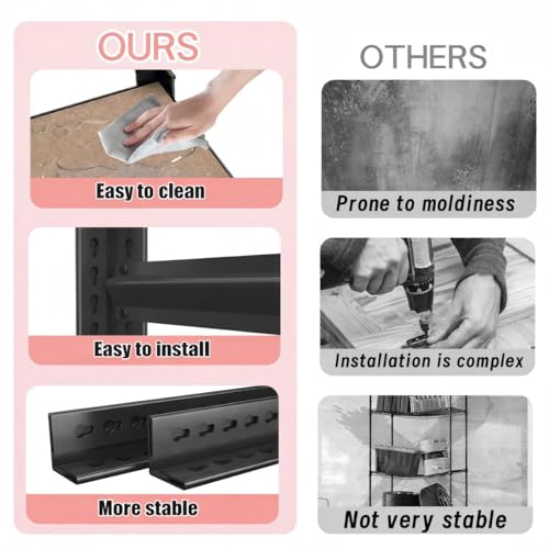 3-Tier Kitchen Storage Rack,Metal Adjustable Shelf, 14" W Narrow Shelving Unit,Steel Shelving Rack, Storage Racks for Kitchen Pantry Laundry 32" H*12" D, Black - size: 14"W*12"D*32"H-3 TIER