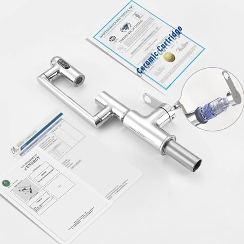 Rotatable Bathroom Sink Faucet with Temperature Display in Fahrenheit, Single Hole Chrome and 3 Outlet Modes Faucet, Battery-Free - color: Chrome-F