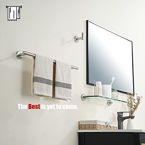 JQK Bath Towel Bar, 20.5 Inch 304 Stainless Steel Thicken 0.8mm Towel Rack Bathroom, Towel Holder Brushed Finished Wall Mount, Useable Length 18 Inch TB110L18-BN - color: Brushed, size: 20.5 Inch