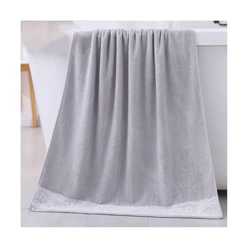 Quick Dry Bamboo Fiber Bath Sheets Household Thick Soft Absorbent Bath Sheets Washable Quick-Drying Bath Sheets 55.1x27.5in Lightweight - color: Gray