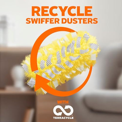 Swiffer Duster Kit with 3 ft Extendable Handle | Includes 1 Duster Extendable Handle (3 ft). 3 Heavy Duty Duster Refills. For Ceiling Fans, Vents, and Hard to Reach Places