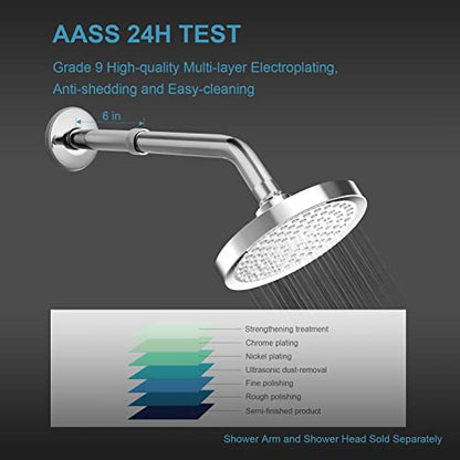 OFFO Shower Head Extension Arm, Shower Arm Extension Shower Head Extender Made of 304 Stainless Steel Shower Pipe Extension, Chrome 6 in - color: Chrome, style: 6 in