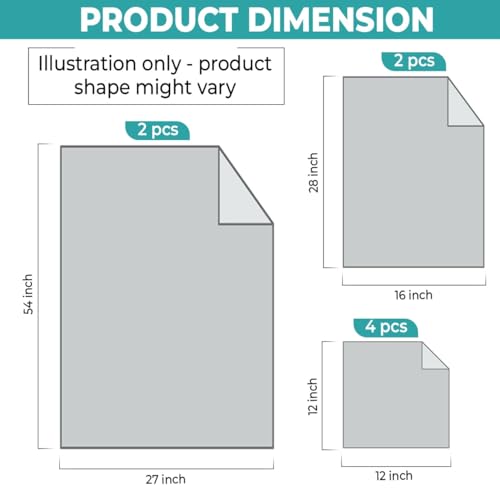 QUBA LINEN Pack of 8 Towels Set, 2 Large Bath Towels, 2 Hand Towels, 4 Wash Cloths, 100% Cotton, Lighter Weight, Quicker to Dry, Super Absorbent, Perfect for Bathroom (Teal) - color: Teal